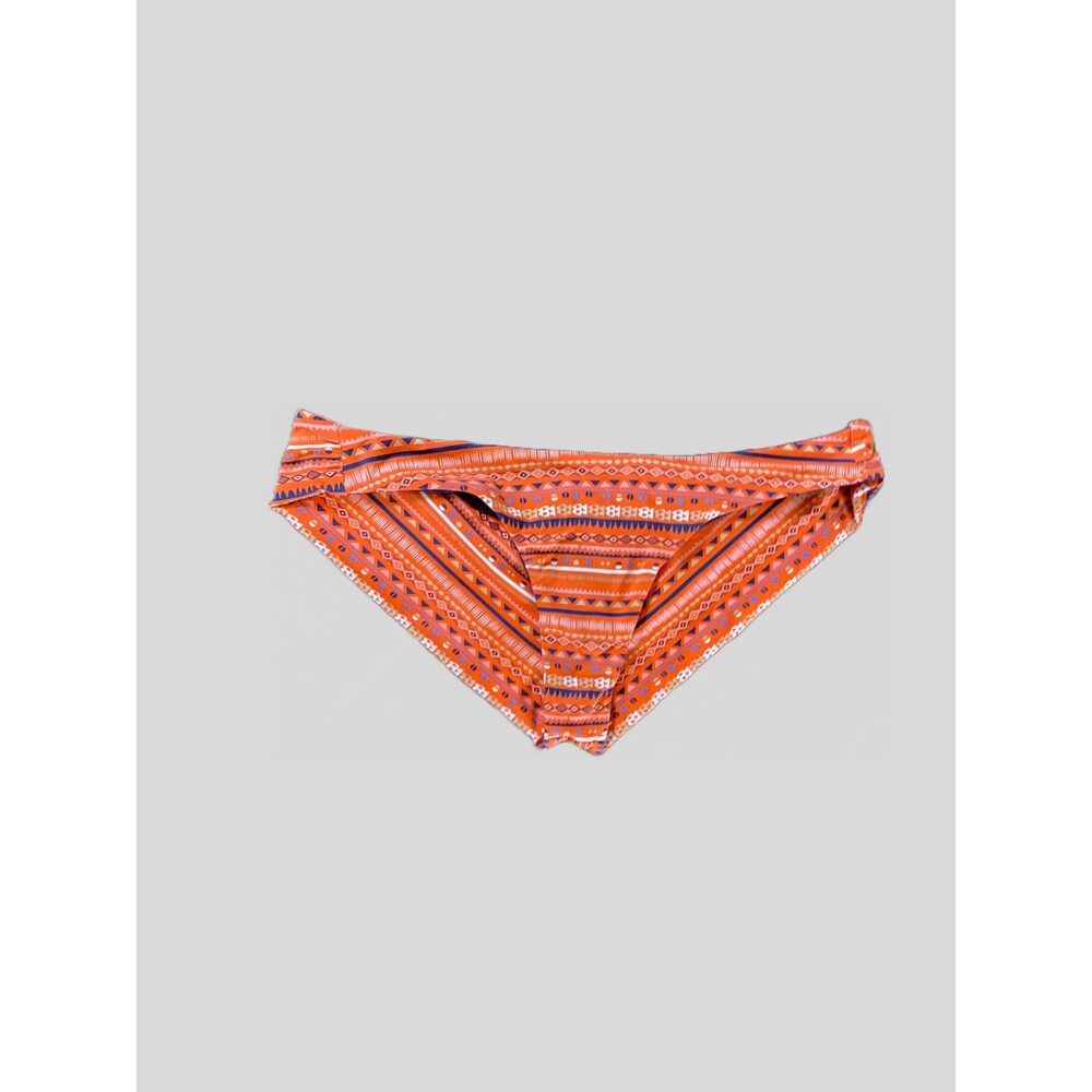 Khongboon Ostana Bikini Bottom Orange Navy Geometric Print XS New